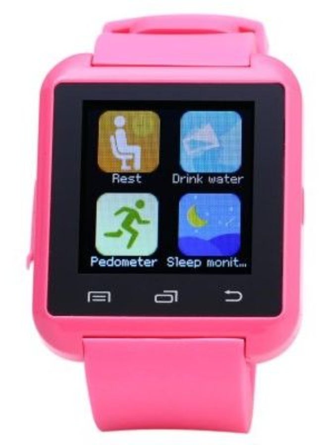 يو 8 ساعة ذكية U8s بتقنية بلوتوث - وردي - Image 3